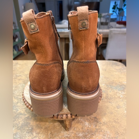 Naturalizer Jac Water-Repellent Tawny Brown Suede Lace Up Boots - Picture 4 of 10